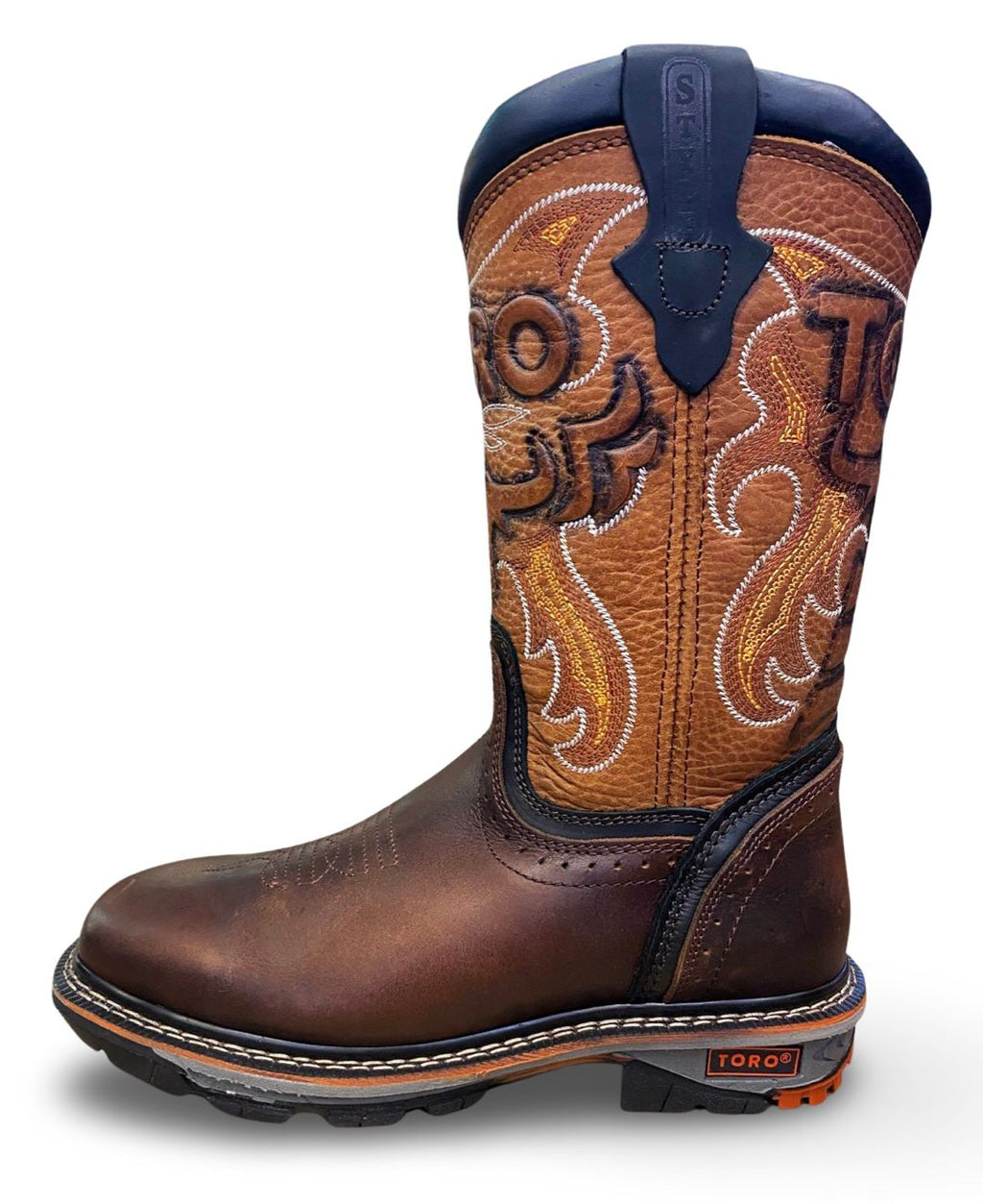 Cebu | Mens TRC1 Brown Square Toe Work Boots