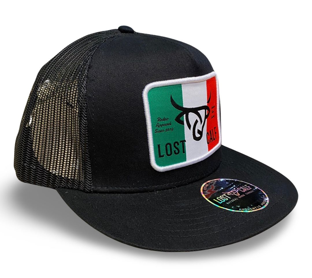 LOST CALF | BLACK 5-PANEL MEXICO BULL LOGO