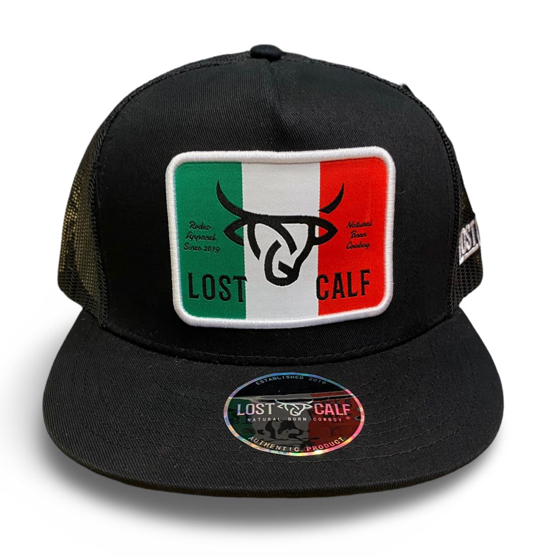 LOST CALF | BLACK 5-PANEL MEXICO BULL LOGO