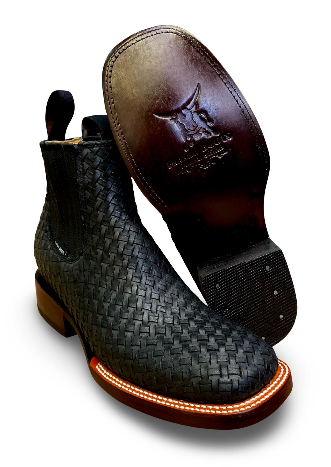 Franko Boots | Botin Bulldog Petatillo Negro Rodeo Boots