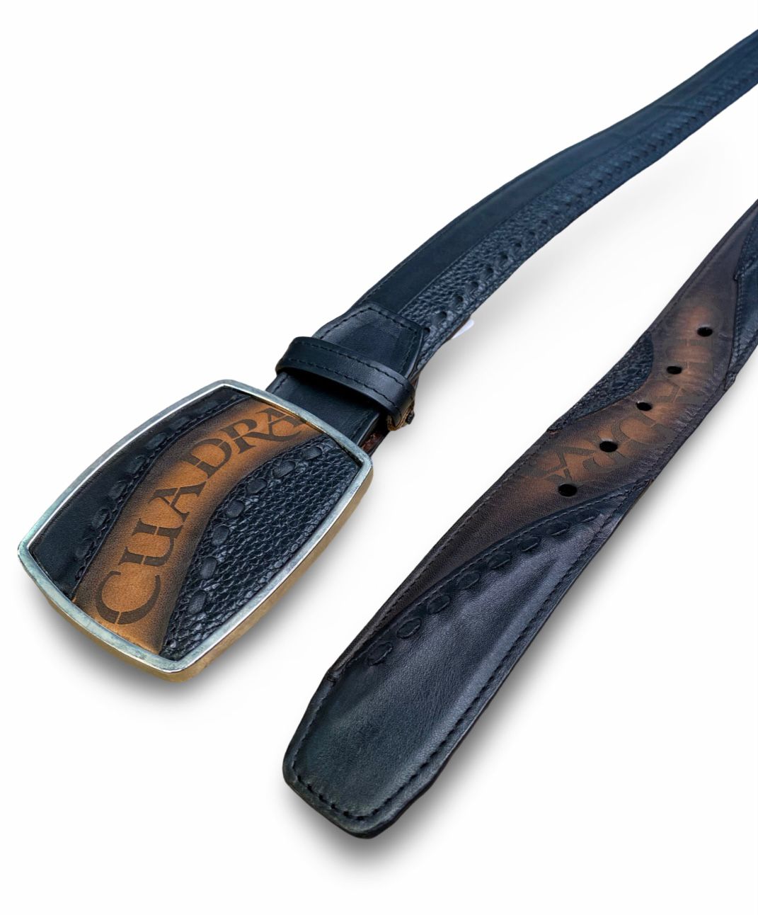 CUADRA | Men's Tobacco Laser Woven Belt