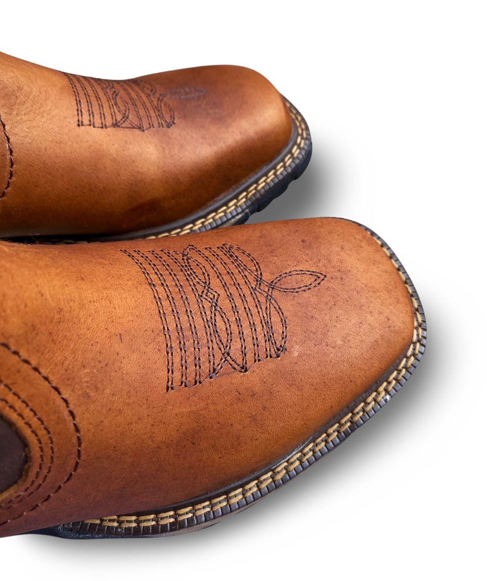 Cebu | Mens BC Thunder Tan Square Toe Work Boots