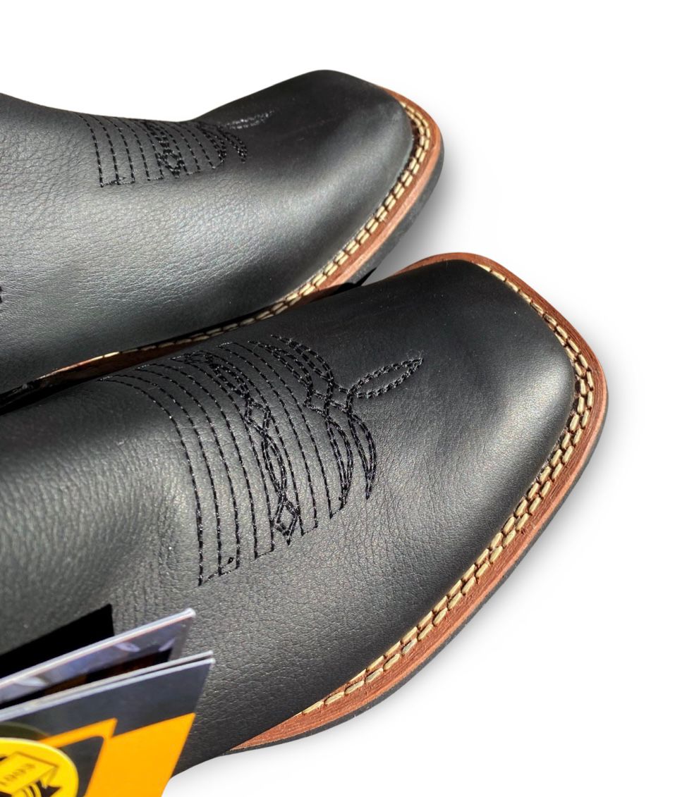 Cebu | Mens Logan Black Square Toe Work Boots