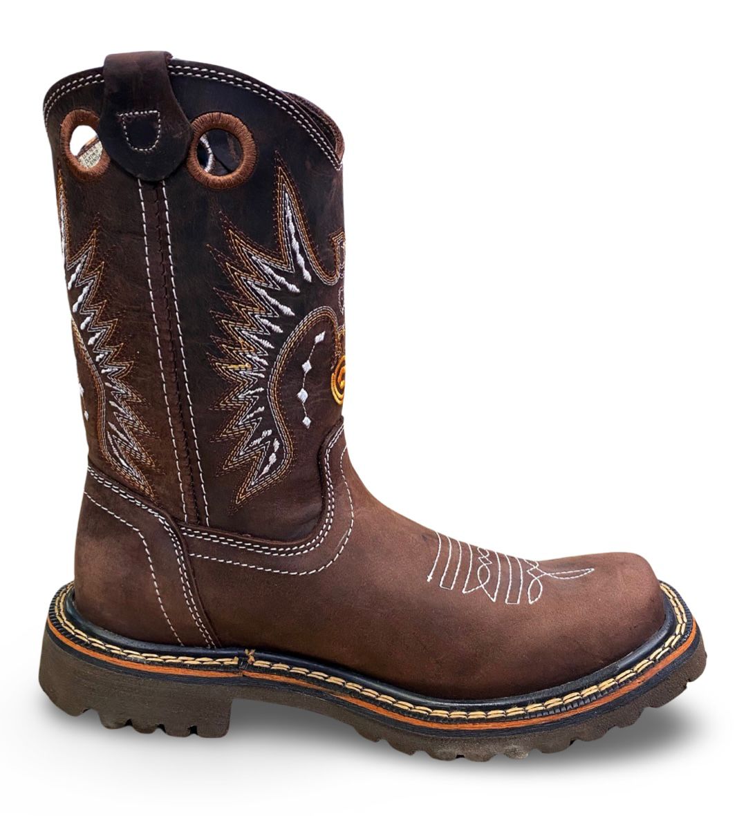 Cebu | Mens PR Chocolate Square Toe Work Boots