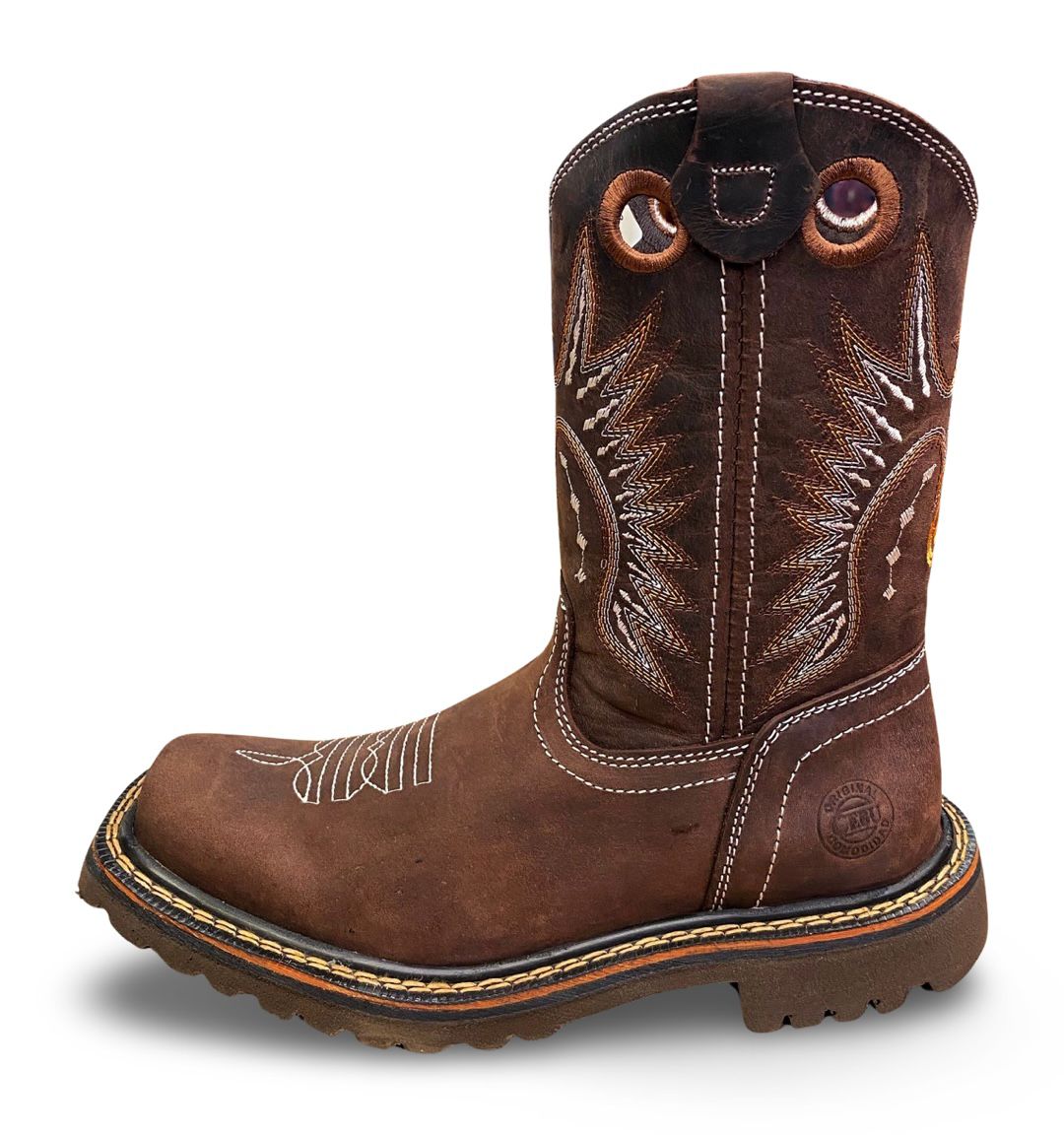 Cebu | Mens PR Chocolate Square Toe Work Boots