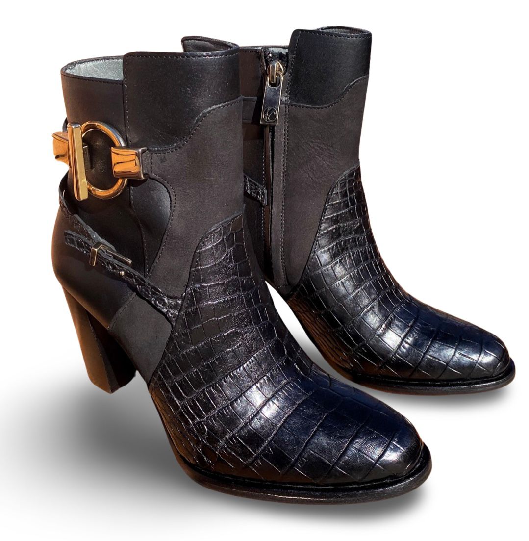 Cuadra Wmns Ankle Boots Moreleti CMP/Res Velvet Black Leather 3G5MPVL