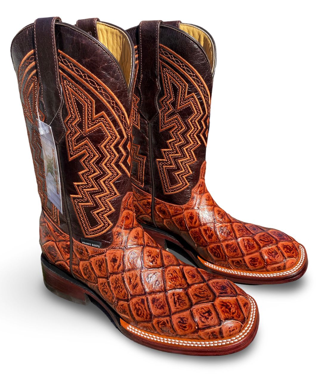 Franko Boots Mens Bulldog Pescado Conac