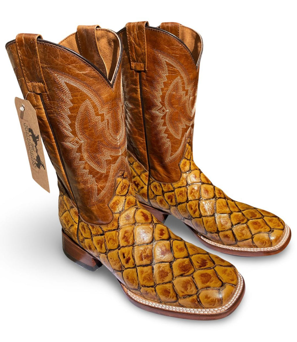 Los Compadres | Mens 286-12 Pez Pirarucu Miel Bulldog Western Boot