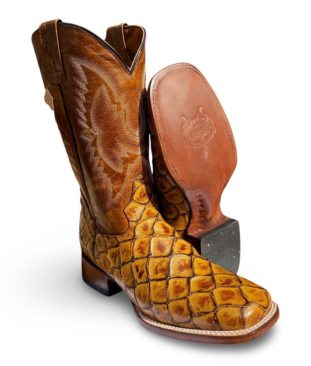 Los Compadres | Mens 286-12 Pez Pirarucu Miel Bulldog Western Boot
