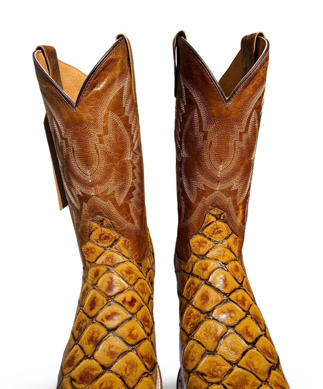 Los Compadres | Mens 286-12 Pez Pirarucu Miel Bulldog Western Boot