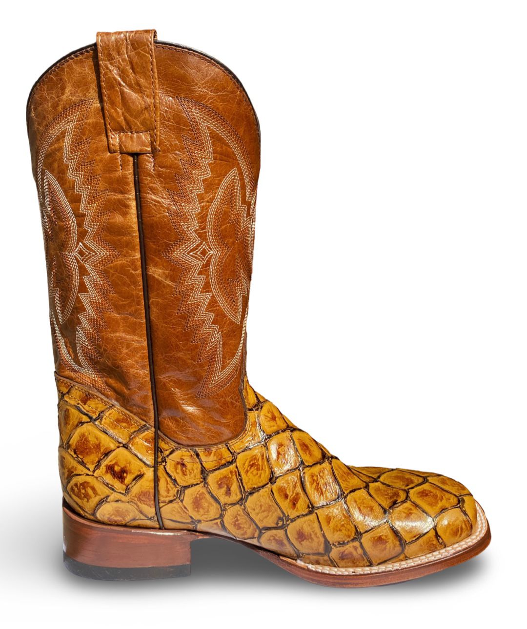 Los Compadres | Mens 286-12 Pez Pirarucu Miel Bulldog Western Boot