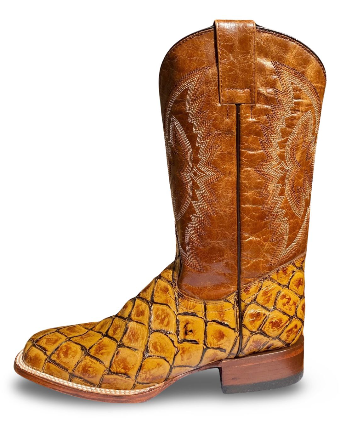 Los Compadres | Mens 286-12 Pez Pirarucu Miel Bulldog Western Boot