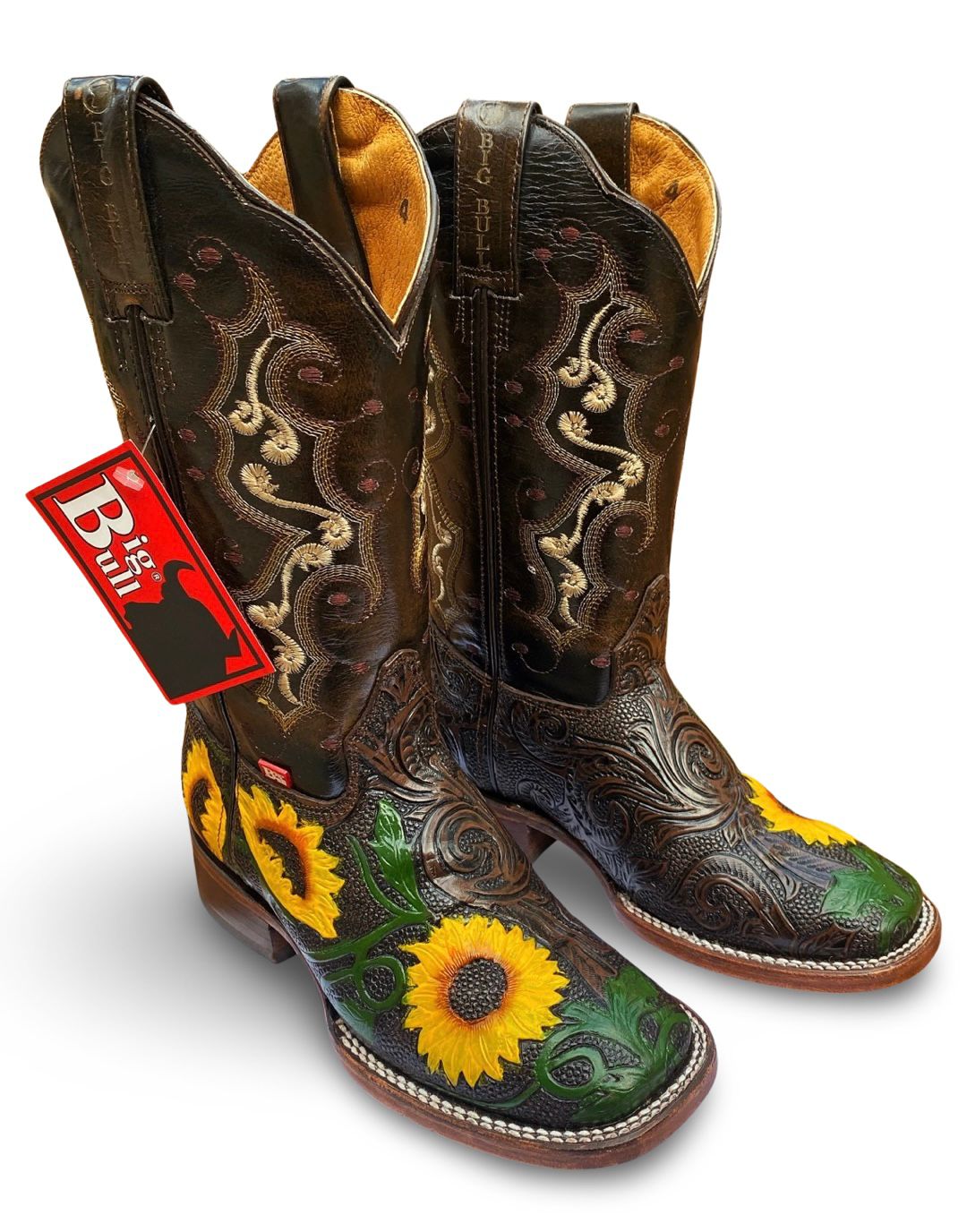 Big Bull Womens Yareli 51537 Cincelado Girasol Cafe Miel Wester Boot