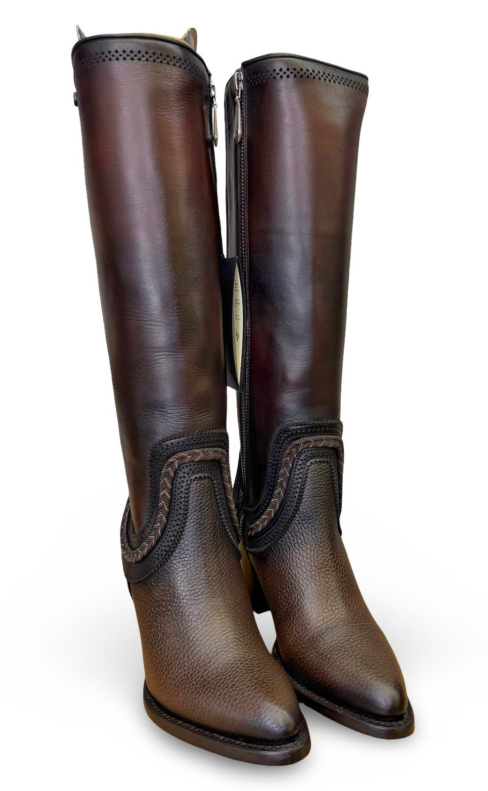 Cuadra Wmns Boot Res Santana Cafe LD Chocolate Zipper & Elastic Round Toe 3F0RRS