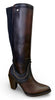 Cuadra Wmns Boot Res Santana Cafe LD Chocolate Zipper & Elastic Round Toe 3F0RRS