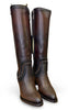 Cuadra Wmns Boot Res Santana Cafe LD Chocolate Zipper & Elastic Round Toe 3F0RRS