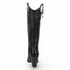 Cuadra Wmns Boot Black Python Embroidered Stud Zipper Piton Belly Cosmo Negro 3F82PM