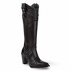 Cuadra Wmns Boot Black Python Embroidered Stud Zipper Piton Belly Cosmo Negro 3F82PM
