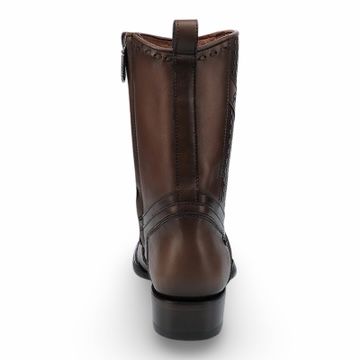 Cuadra Mens Honey Laser Zipper Narrow Square toe Bota de Res Santana Miel 1J3FRS