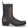 Cuadra Mens MN Chocolate Black Laser Woven Zipper Bota de Res Crust Miel 1J3PRS