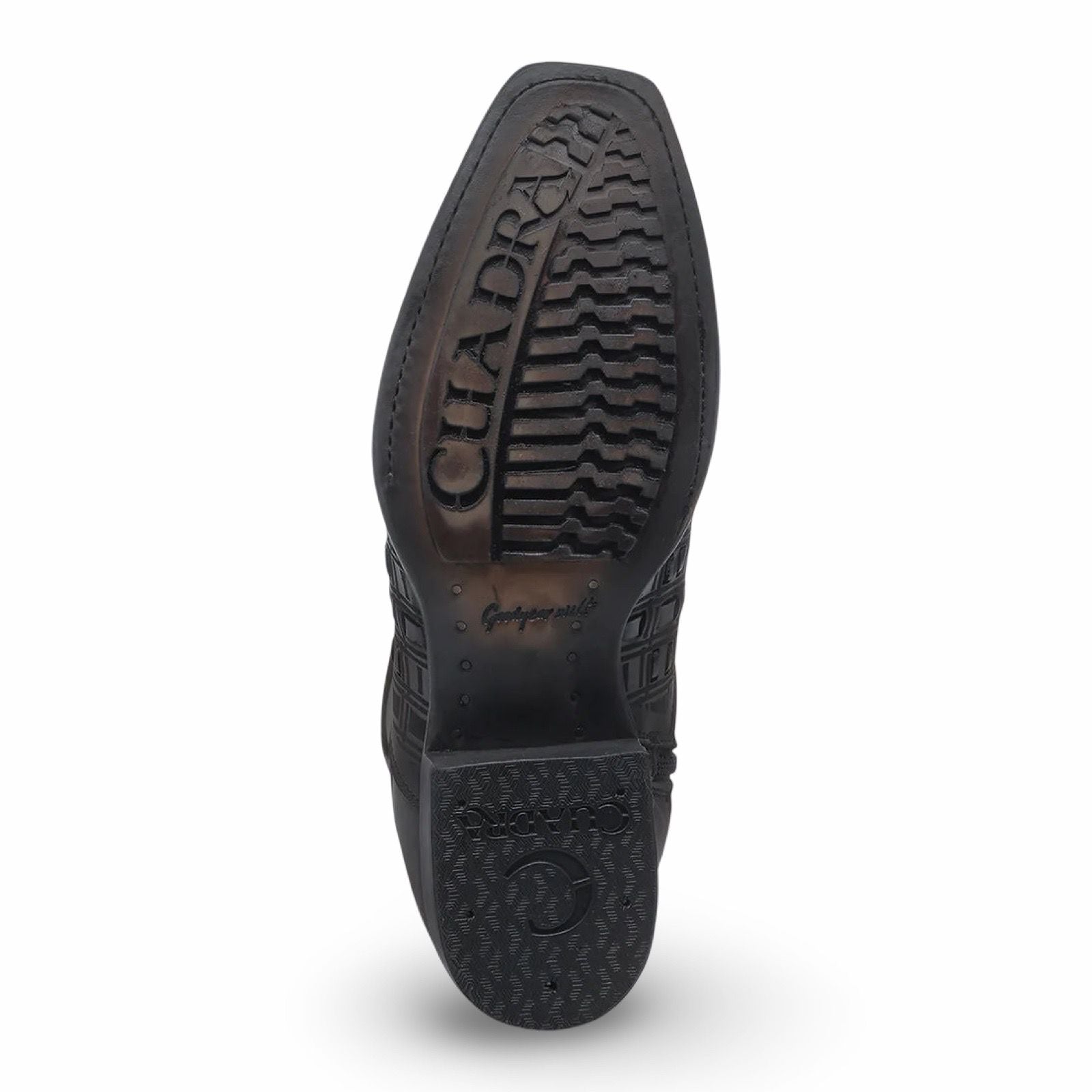 Cuadra Mens MN Chocolate Black Laser Woven Zipper Bota de Res Crust Miel 1J3PRS