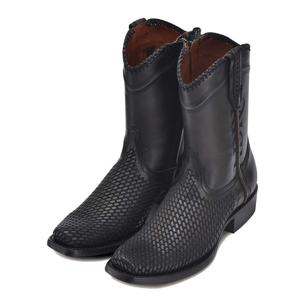 Cuadra Mens MN Oxford Laser Woven Narrow Square Toe Bota de Res Crust Tokio Gris 1J2YRS