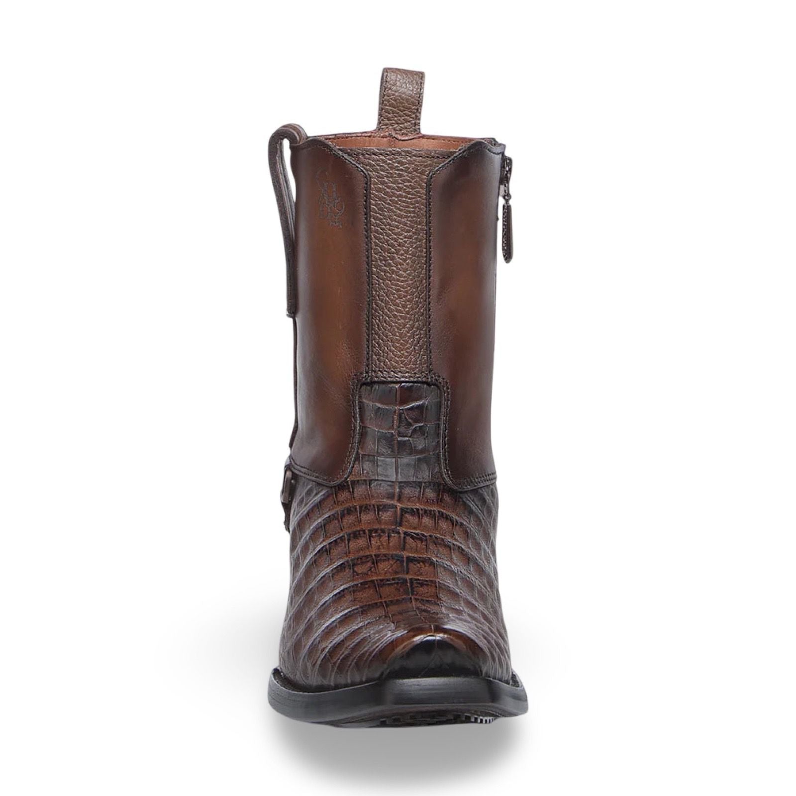 Cuadra Mens Bota De Fuscus Lomo Belly Atlantic Paja Caiman Laser Zipper 1J3MFY