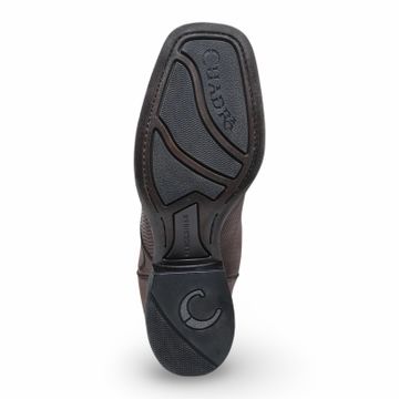 Cuadra Mens MN Honey Laser Embroidered Stud Square Toe Bota de Res Crust Miel 3Z2VRS