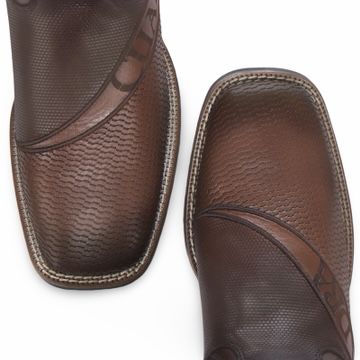 Cuadra Mens MN Honey Laser Embroidered Stud Square Toe Bota de Res Crust Miel 3Z2VRS