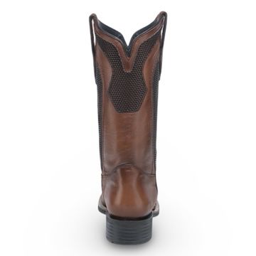 Cuadra Mens MN Honey Laser Embroidered Stud Square Toe Bota de Res Crust Miel 3Z2VRS