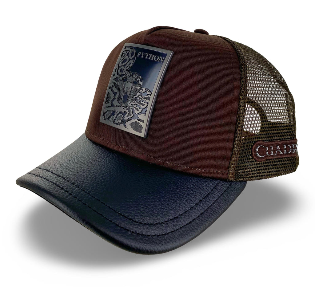 CUADRA | Blue & Brown Python Patch Cap