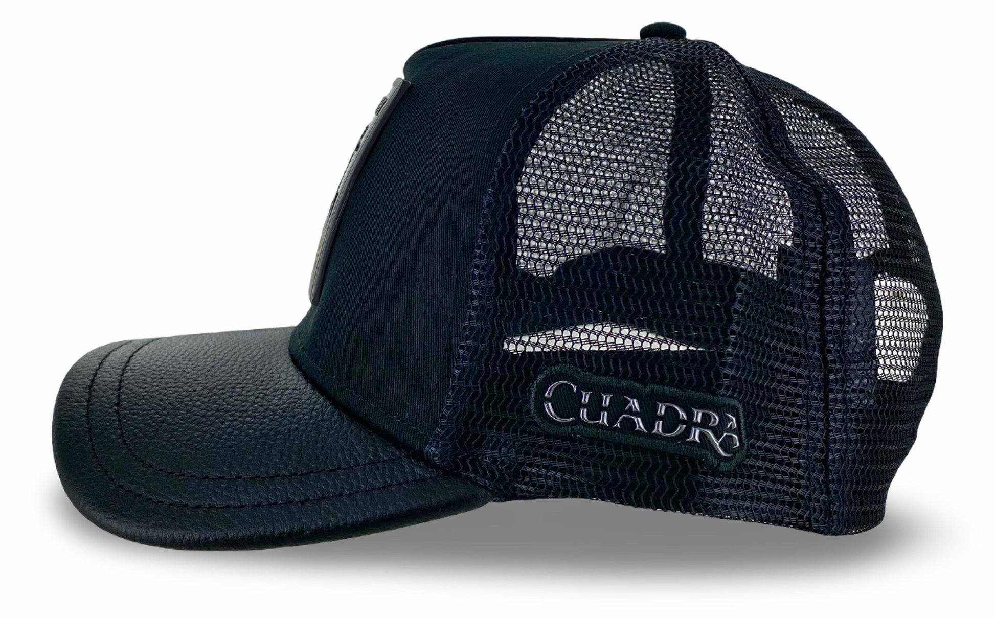 CUADRA | Black Ostrich Patch Cap