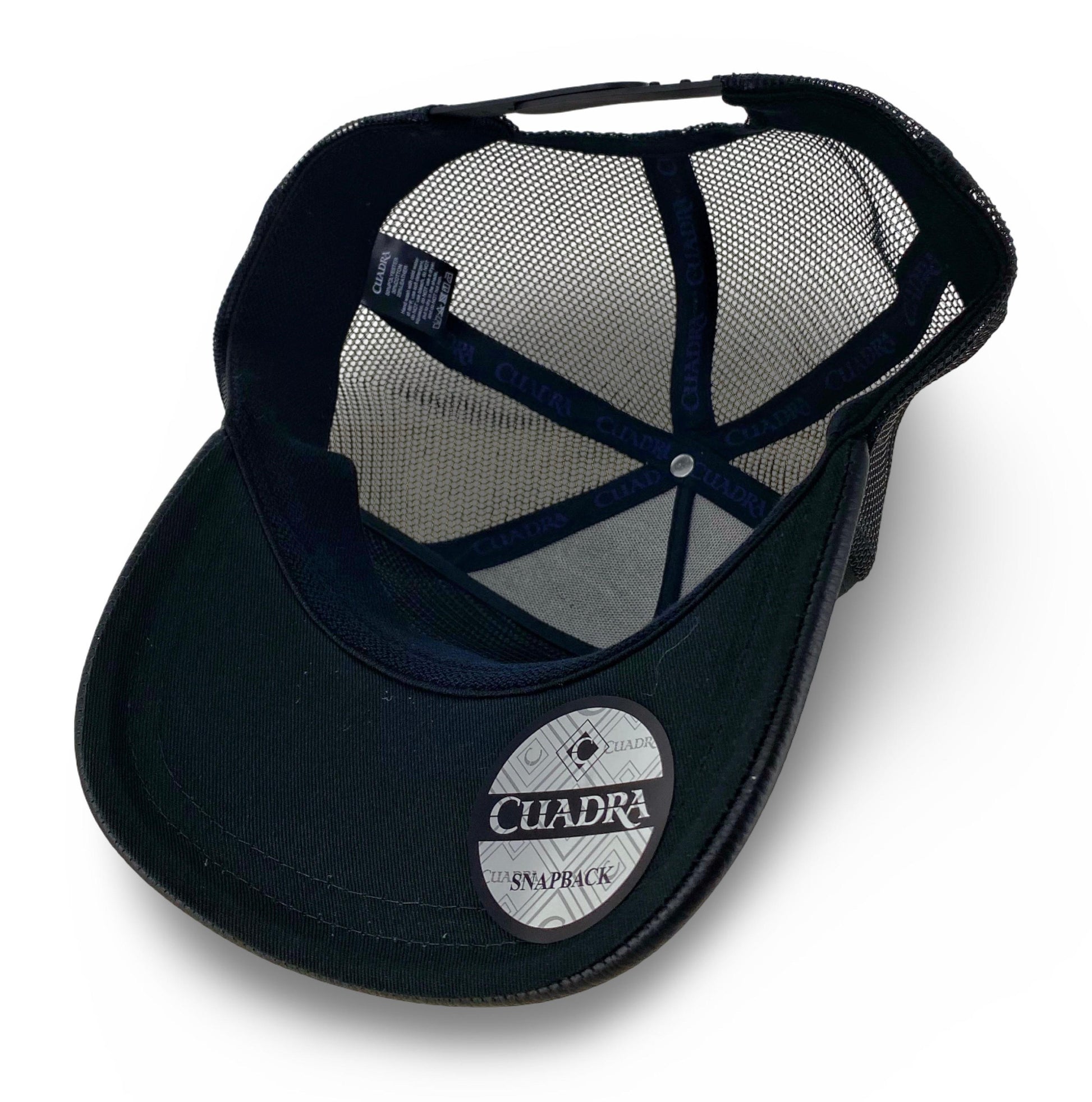 CUADRA | Black Ostrich Patch Cap