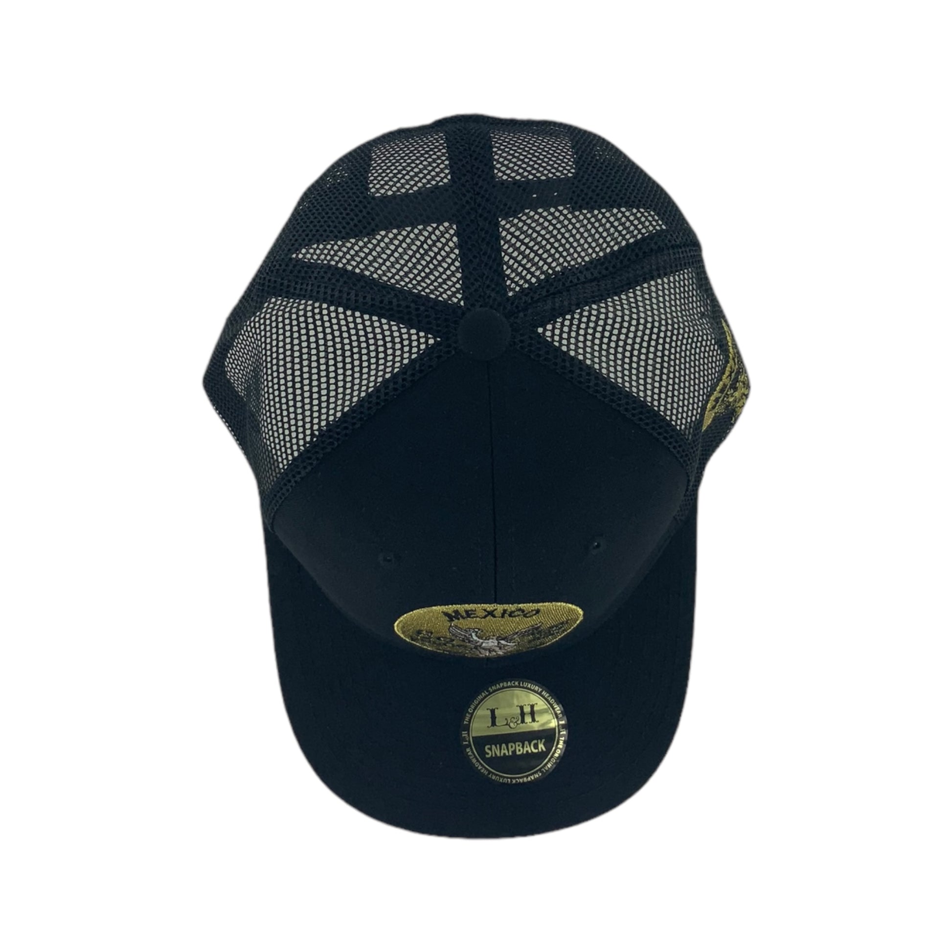 L & H Centenario Coin Patch Snapback Black Gold OSFM