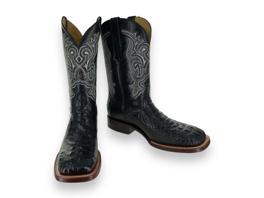 Franko Boots Mens Bulldog Grabado Nuca Negro