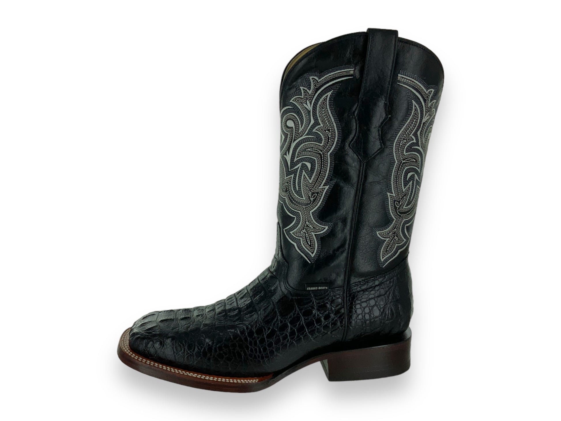 Franko Boots Mens Bulldog Grabado Nuca Negro