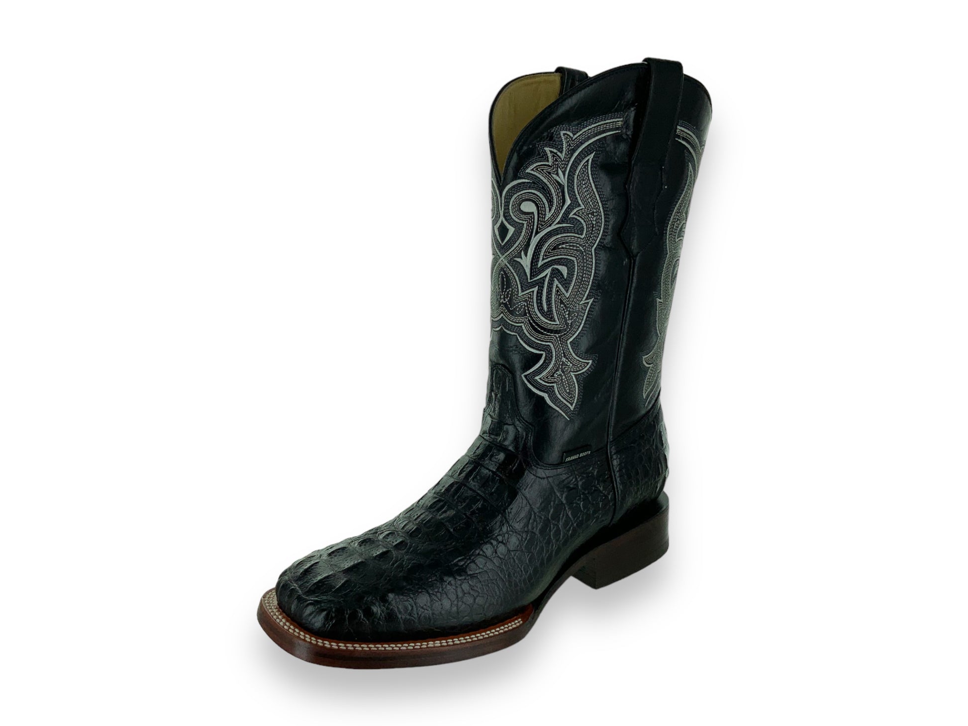 Franko Boots Mens Bulldog Grabado Nuca Negro