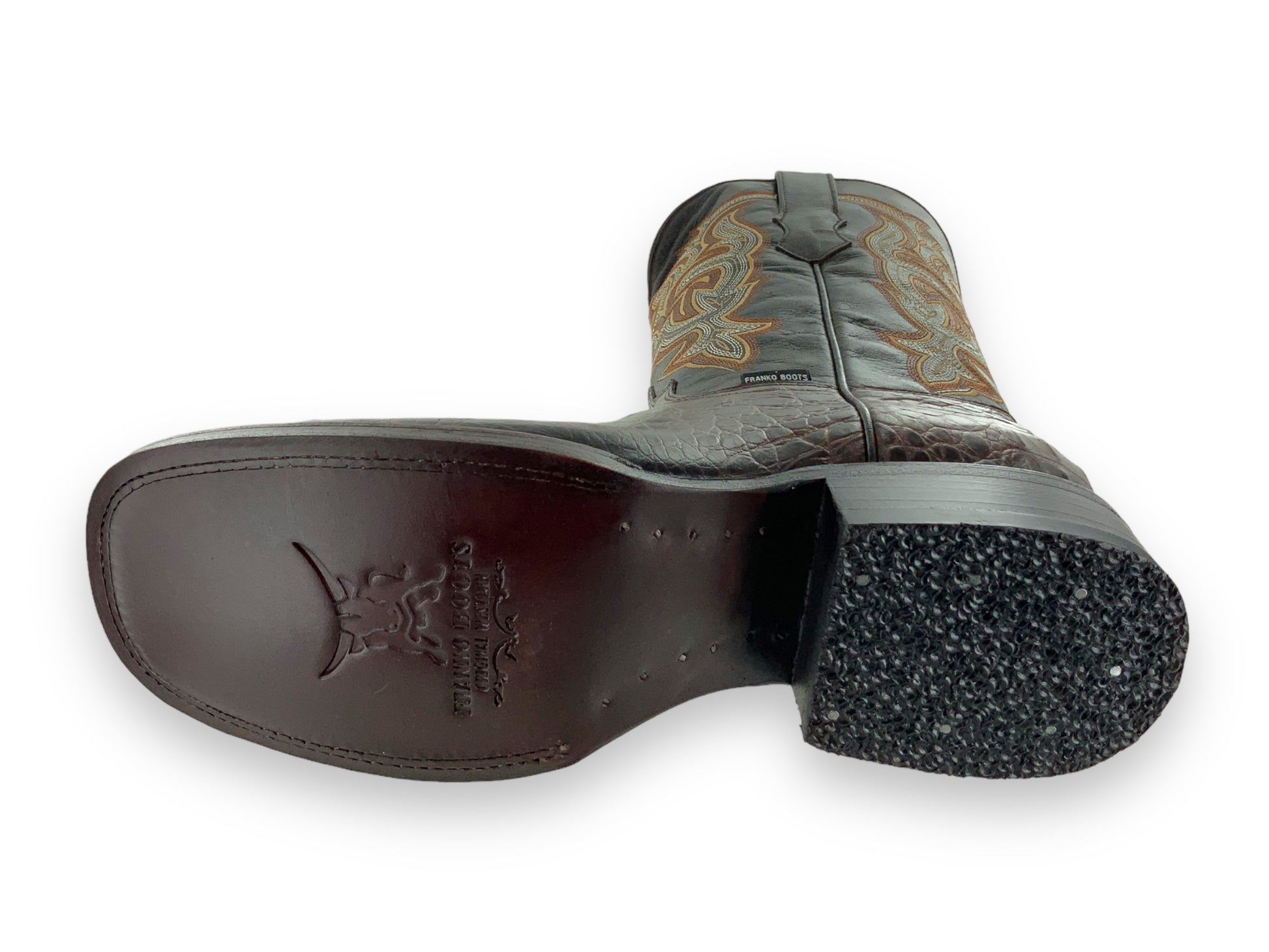 Franko Boots Mens Bulldog Grabado Nuca Cafe