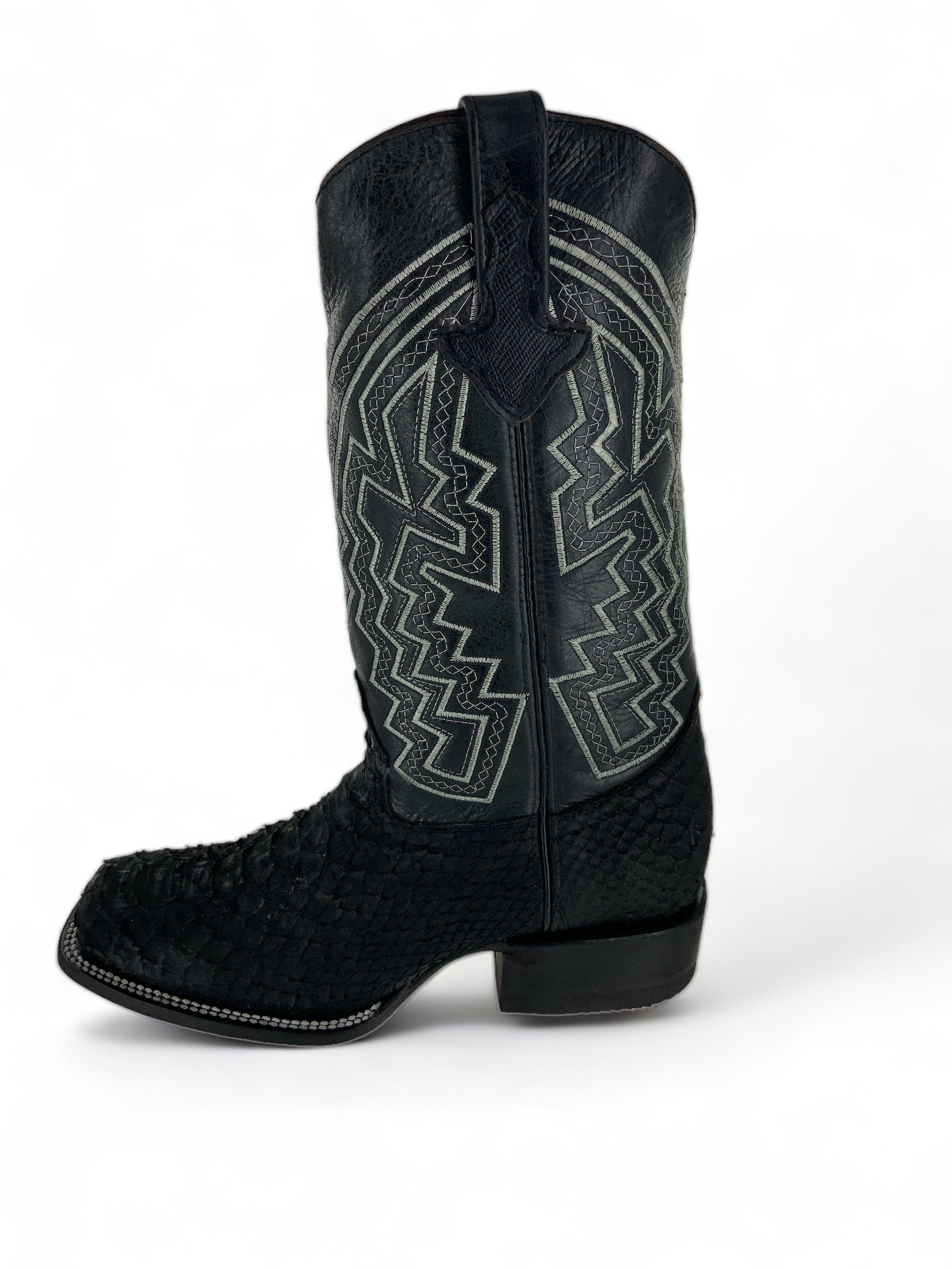 Franko Boots Mens Bulldog Python Negro Original R2