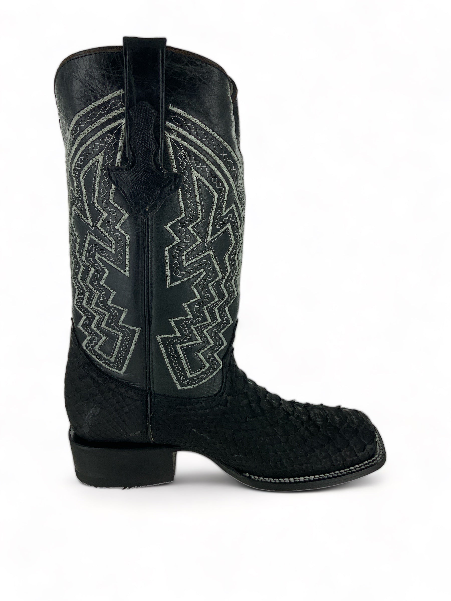 Franko Boots Mens Bulldog Python Negro Original R2