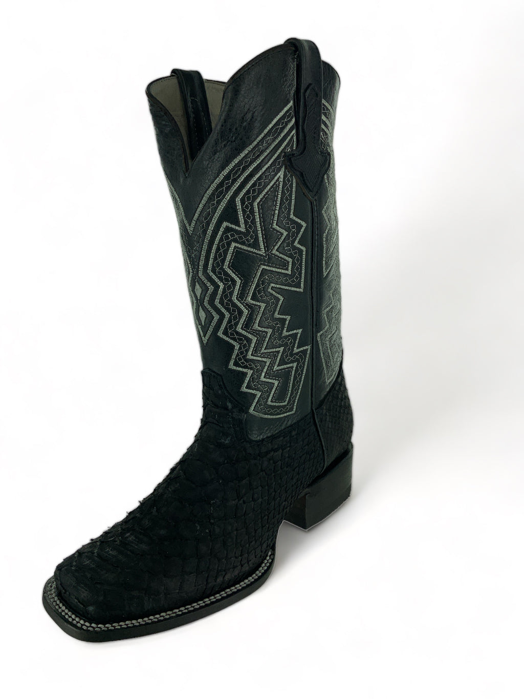 Franko Boots Mens Bulldog Python Negro Original R2