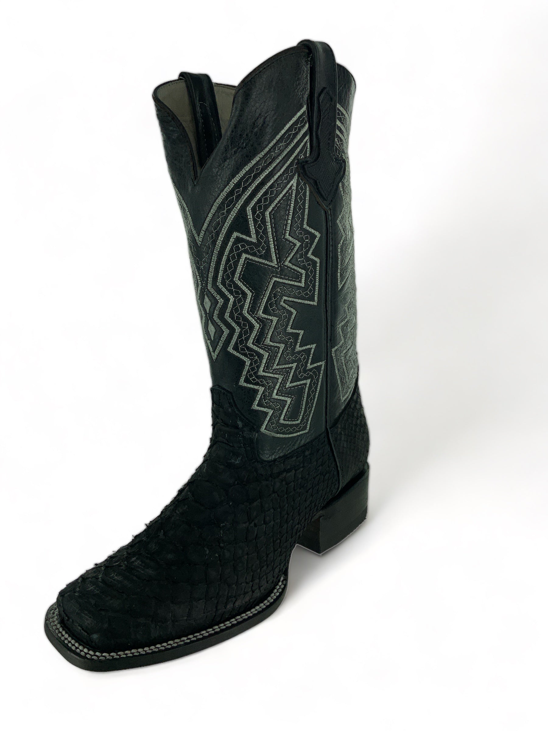 Franko Boots Mens Bulldog Python Negro Original R2