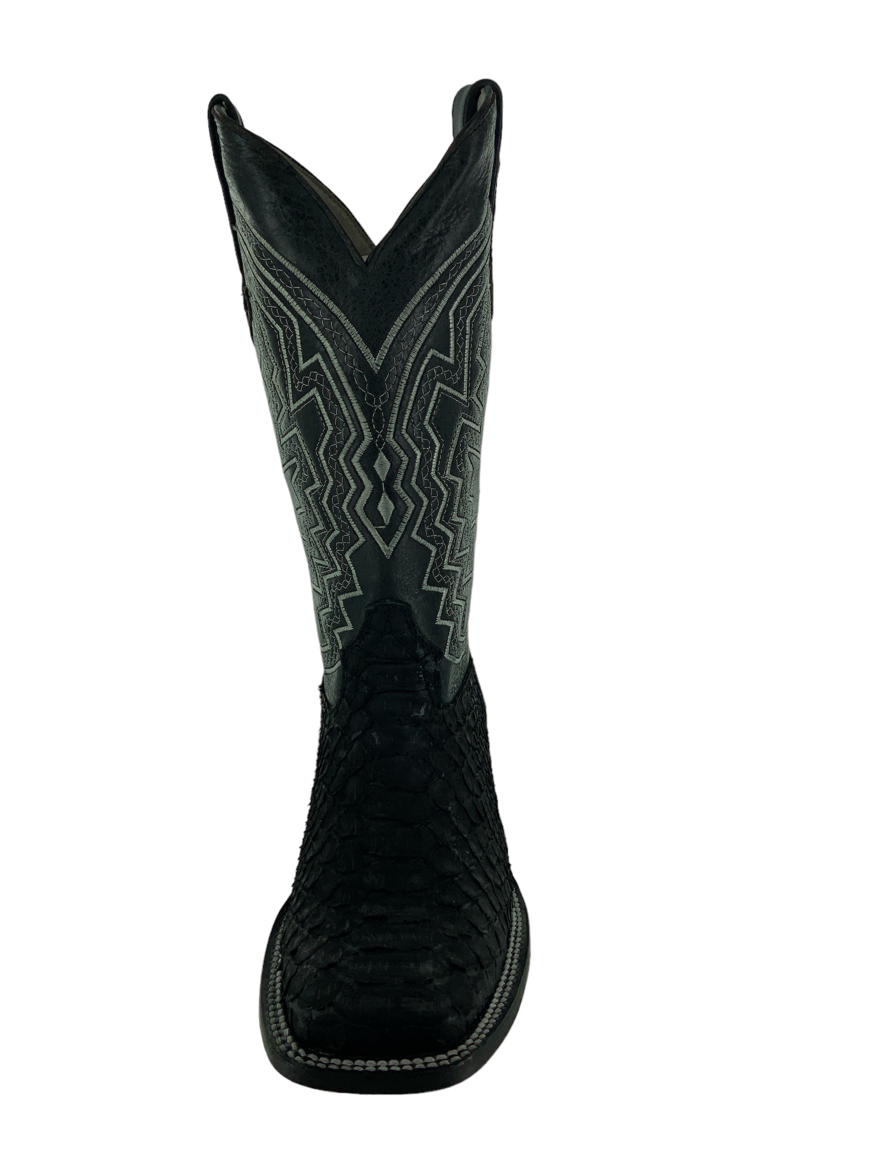 Franko Boots Mens Bulldog Python Negro Original R2