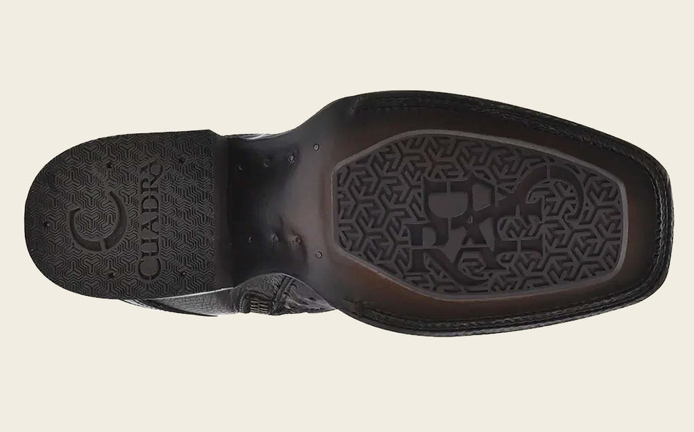Cuadra Mens Black Genuine Ostrich Chelsea Boots CU821/3Z2MA1