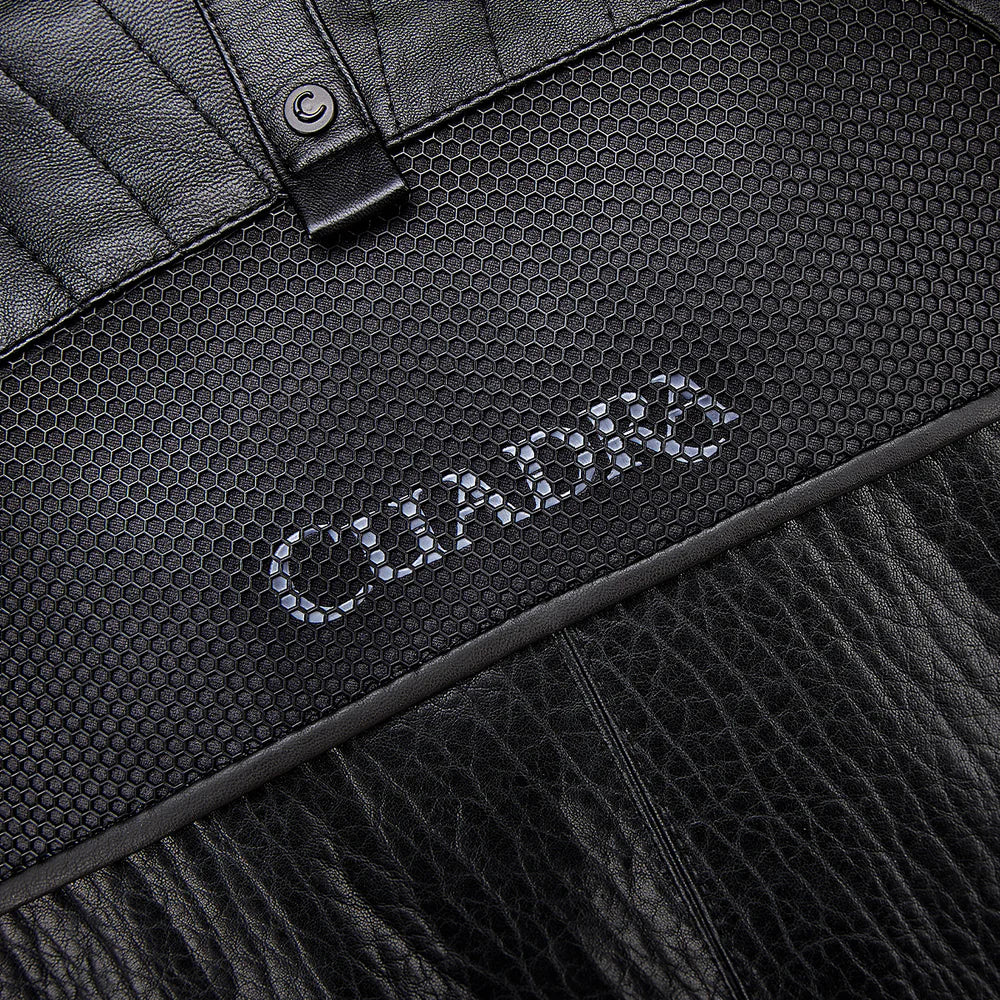 Cuadra Men's Luxury Black Leather Vest for Men in Genuine Ovine Leather