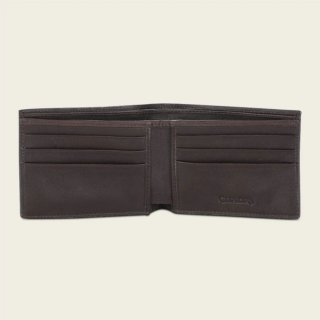 Cuadra Luxo Moka Genuine Alligator Leather Bifold Wallet - BC029AL/DU713