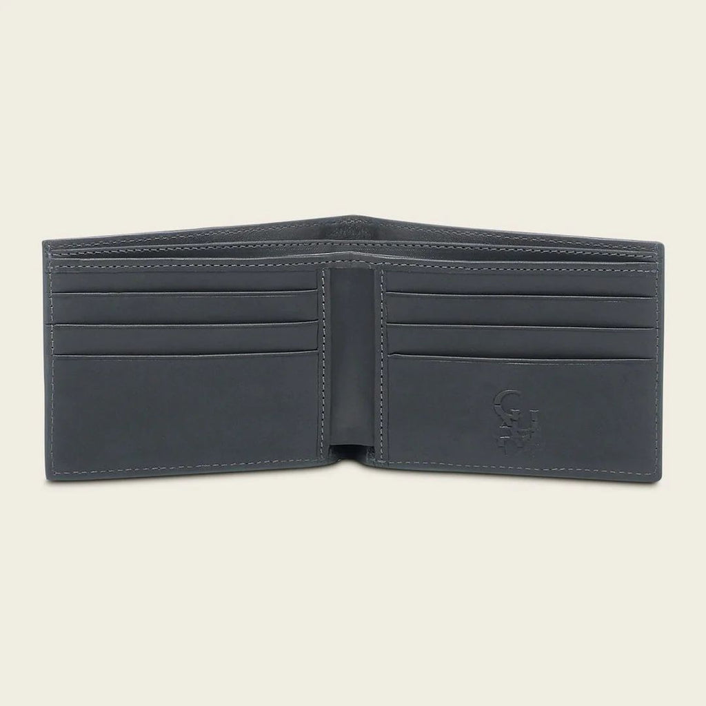 Cuadra Black/Manha Gray Genuiune Alligator Leather Bifold Wallet  - BC030AL/DU714