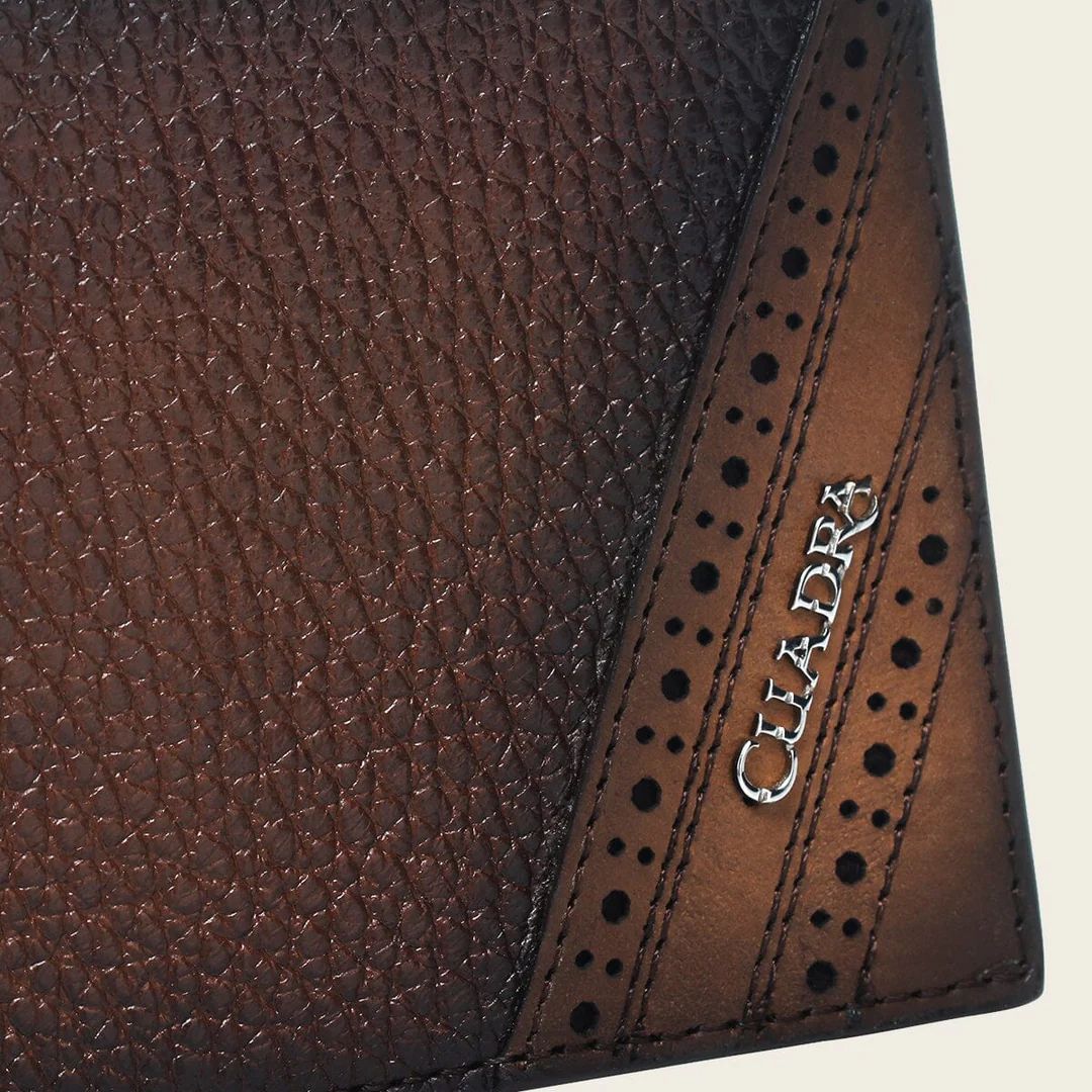 Cuadra Honey Brown Geniune Deer/Bovine Leather Bifold Wallet - BC038VE/DU715