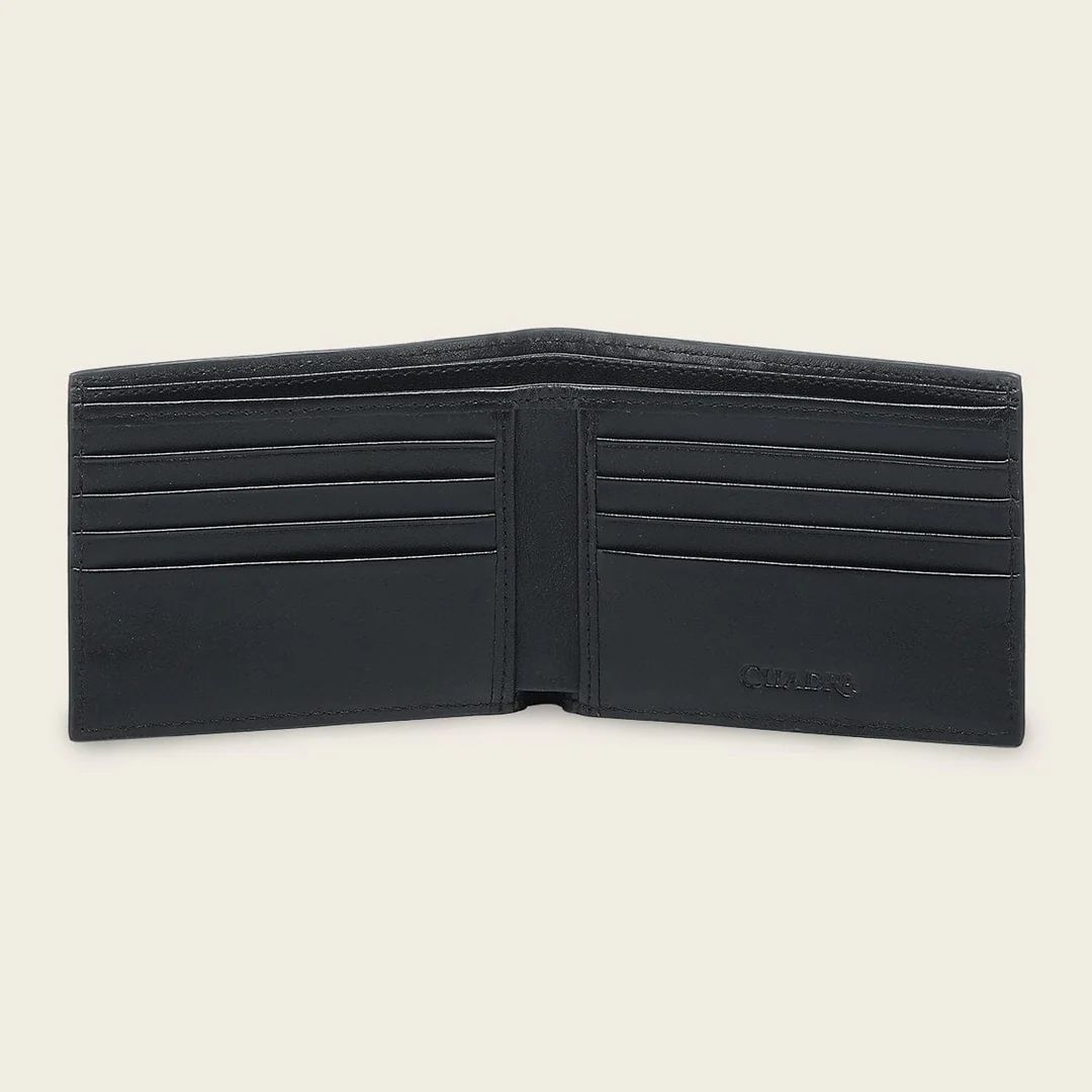 Cuadra Luxo Dark Night/Blue Genuine Deer Leather Bifold Wallet - BC043VE/DU723
