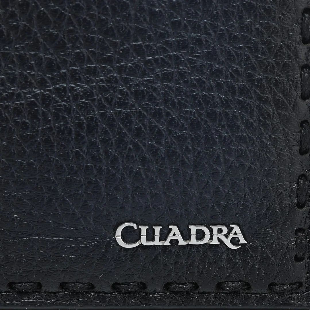 Cuadra Luxo Dark Night/Blue Genuine Deer Leather Bifold Wallet - BC043VE/DU723
